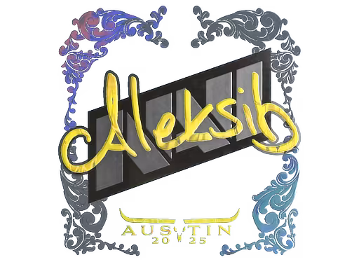Sticker Aleksib (Holo) | Austin 2025 - Preço e onde comprar no CS2