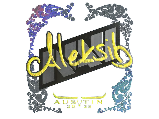 Sticker Aleksib (Holo) | Austin 2025 - Preço e onde comprar no CS2