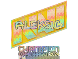 Sticker Aleksib (Holo, Champion) | Copenhagen 2024 - Preço e onde comprar no CS2