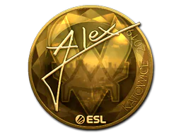 Sticker ALEX (Gold) | Katowice 2019 - Preço e onde comprar no CS2