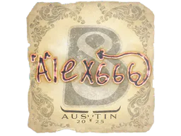 Sticker alex666 | Austin 2025 - Preço e onde comprar no CS2