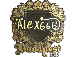 Sticker alex666 (Gold) | Budapest 2025 - Preço e onde comprar no CS2