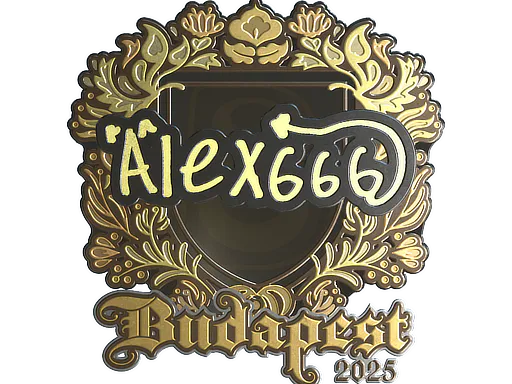 Sticker alex666 (Gold) | Budapest 2025 - Preço e onde comprar no CS2