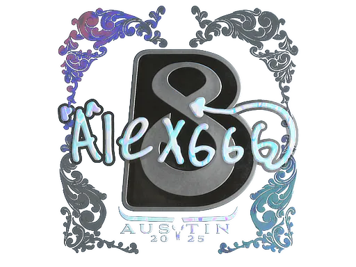 Sticker alex666 (Holo) | Austin 2025 - Preço e onde comprar no CS2