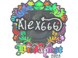 Sticker alex666 (Holo) | Budapest 2025 - Preço e onde comprar no CS2
