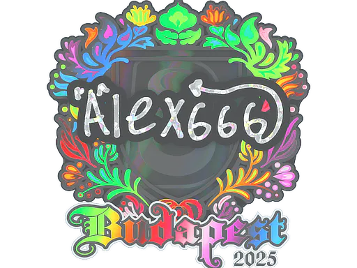 Sticker alex666 (Holo) | Budapest 2025 - Preço e onde comprar no CS2