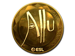 Sticker allu (Gold) | Katowice 2019 - Preço e onde comprar no CS2