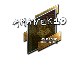 Sticker AmaNEk (Foil) | Boston 2018 - Preço e onde comprar no CS2