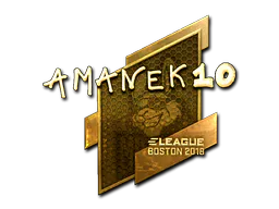 Sticker AmaNEk (Gold) | Boston 2018 - Preço e onde comprar no CS2