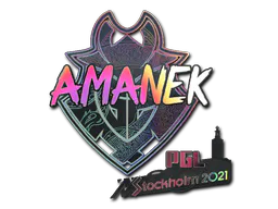 Sticker AMANEK (Holo) | Stockholm 2021 - Preço e onde comprar no CS2