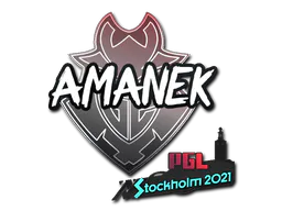 Sticker AMANEK | Stockholm 2021 - Preço e onde comprar no CS2