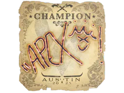 Sticker apEX (Champion) | Austin 2025 - Preço e onde comprar no CS2