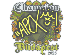 Sticker apEX (Champion) | Budapest 2025 - Preço e onde comprar no CS2