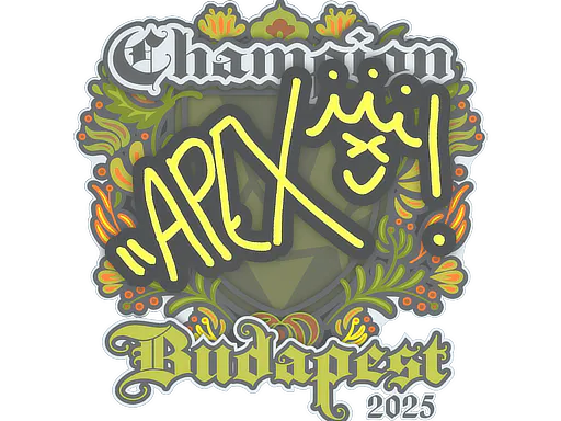 Sticker apEX (Champion) | Budapest 2025 - Preço e onde comprar no CS2