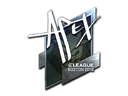 Sticker apEX (Foil) | Boston 2018 - Preço e onde comprar no CS2