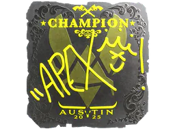 Sticker apEX (Foil, Champion) | Austin 2025 - Preço e onde comprar no CS2