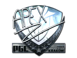 Sticker apEX (Foil) | Krakow 2017 - Preço e onde comprar no CS2