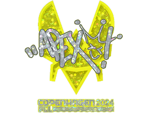 Sticker apEX (Glitter) | Copenhagen 2024 - Preço e onde comprar no CS2