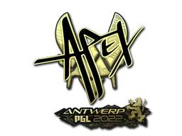 Sticker apEX (Gold) | Antwerp 2022 - Preço e onde comprar no CS2