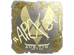 Sticker apEX (Gold) | Austin 2025 - Preço e onde comprar no CS2