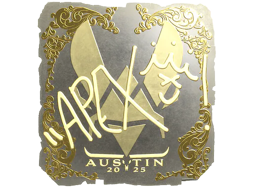 Sticker apEX (Gold) | Austin 2025 - Preço e onde comprar no CS2