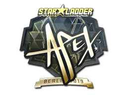 Sticker apEX (Gold) | Berlin 2019 - Preço e onde comprar no CS2