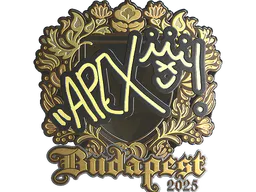 Sticker apEX (Gold) | Budapest 2025 - Preço e onde comprar no CS2