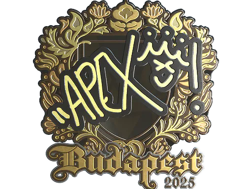 Sticker apEX (Gold) | Budapest 2025 - Preço e onde comprar no CS2