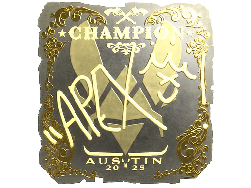 Sticker apEX (Gold, Champion) | Austin 2025 - Preço e onde comprar no CS2