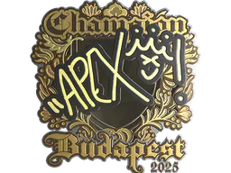Sticker apEX (Gold, Champion) | Budapest 2025 - Preço e onde comprar no CS2