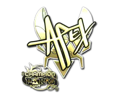 Sticker apEX (Gold, Champion) | Paris 2023 - Preço e onde comprar no CS2