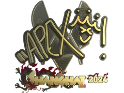 Sticker apEX (Gold) | Shanghai 2024 - Preço e onde comprar no CS2