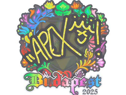 Sticker apEX (Holo) | Budapest 2025 - Preço e onde comprar no CS2