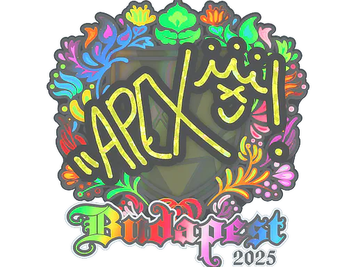 Sticker apEX (Holo) | Budapest 2025 - Preço e onde comprar no CS2