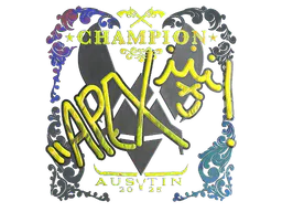 Sticker apEX (Holo, Champion) | Austin 2025 - Preço e onde comprar no CS2