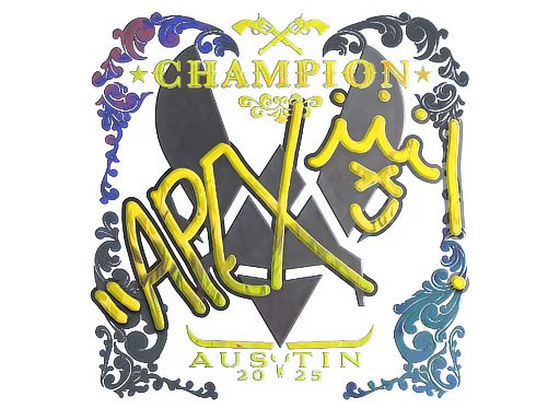 Sticker apEX (Holo, Champion) | Austin 2025 - Preço e onde comprar no CS2