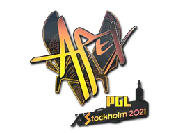 Sticker apEX (Holo) | Stockholm 2021 - Preço e onde comprar no CS2