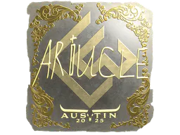 Sticker Ariucle (Gold) | Austin 2025 - Preço e onde comprar no CS2