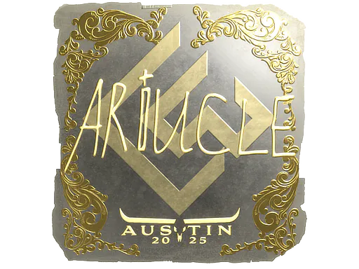Sticker Ariucle (Gold) | Austin 2025 - Preço e onde comprar no CS2