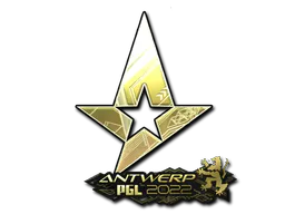 Sticker Astralis (Gold) | Antwerp 2022 - Preço e onde comprar no CS2