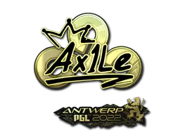 Sticker Ax1Le (Gold) | Antwerp 2022 - Preço e onde comprar no CS2