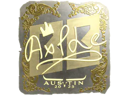 Sticker Ax1Le (Gold) | Austin 2025 - Preço e onde comprar no CS2