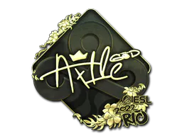 Sticker Ax1Le (Gold) | Rio 2022 - Preço e onde comprar no CS2