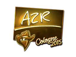 Sticker AZR (Gold) | Cologne 2015 - Preço e onde comprar no CS2