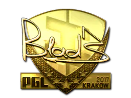 Sticker B1ad3 (Gold) | Krakow 2017 - Preço e onde comprar no CS2