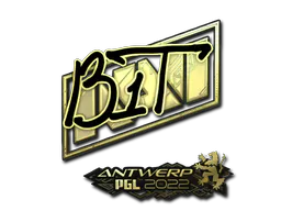 Sticker b1t (Gold) | Antwerp 2022 - Preço e onde comprar no CS2