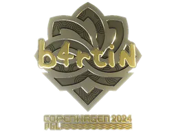 Sticker b4rtiN (Gold) | Copenhagen 2024 - Preço e onde comprar no CS2
