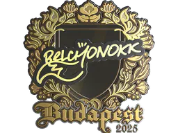 Sticker BELCHONOKK (Gold) | Budapest 2025 - Preço e onde comprar no CS2