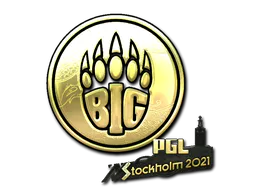 Sticker BIG (Gold) | Stockholm 2021 - Preço e onde comprar no CS2