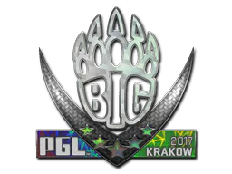 Sticker BIG (Holo) | Krakow 2017 - Preço e onde comprar no CS2